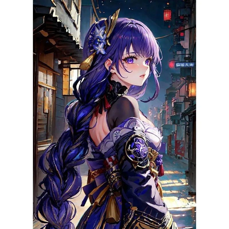 Anime Games Genshin Impact Role Poster Kokomi Yae Miko Dehya Yoimiya Furina Canvas Painting Modern Wall Art Picture Home Decor h