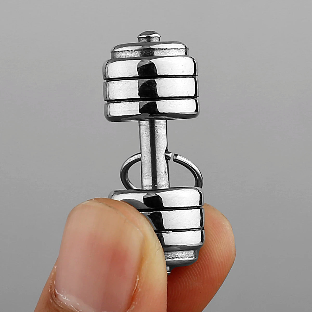 Rock Hip Hop Spinning Dumbbell Gym Pendant Men's Fashion Personality Dumbbell Gift Jewelry Wholesale