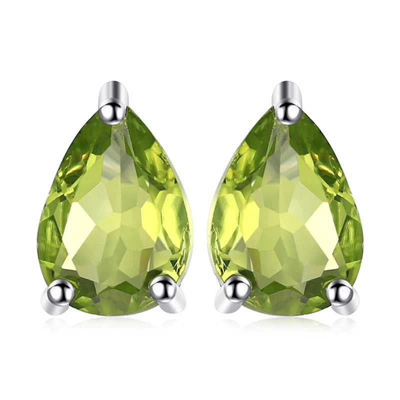 JewelryPalace Rose Gold Yellow Gold Plated Oval Natural Amethyst Citrine Garnet Topaz Peridot 925 Sterling Silver Earrings Woman