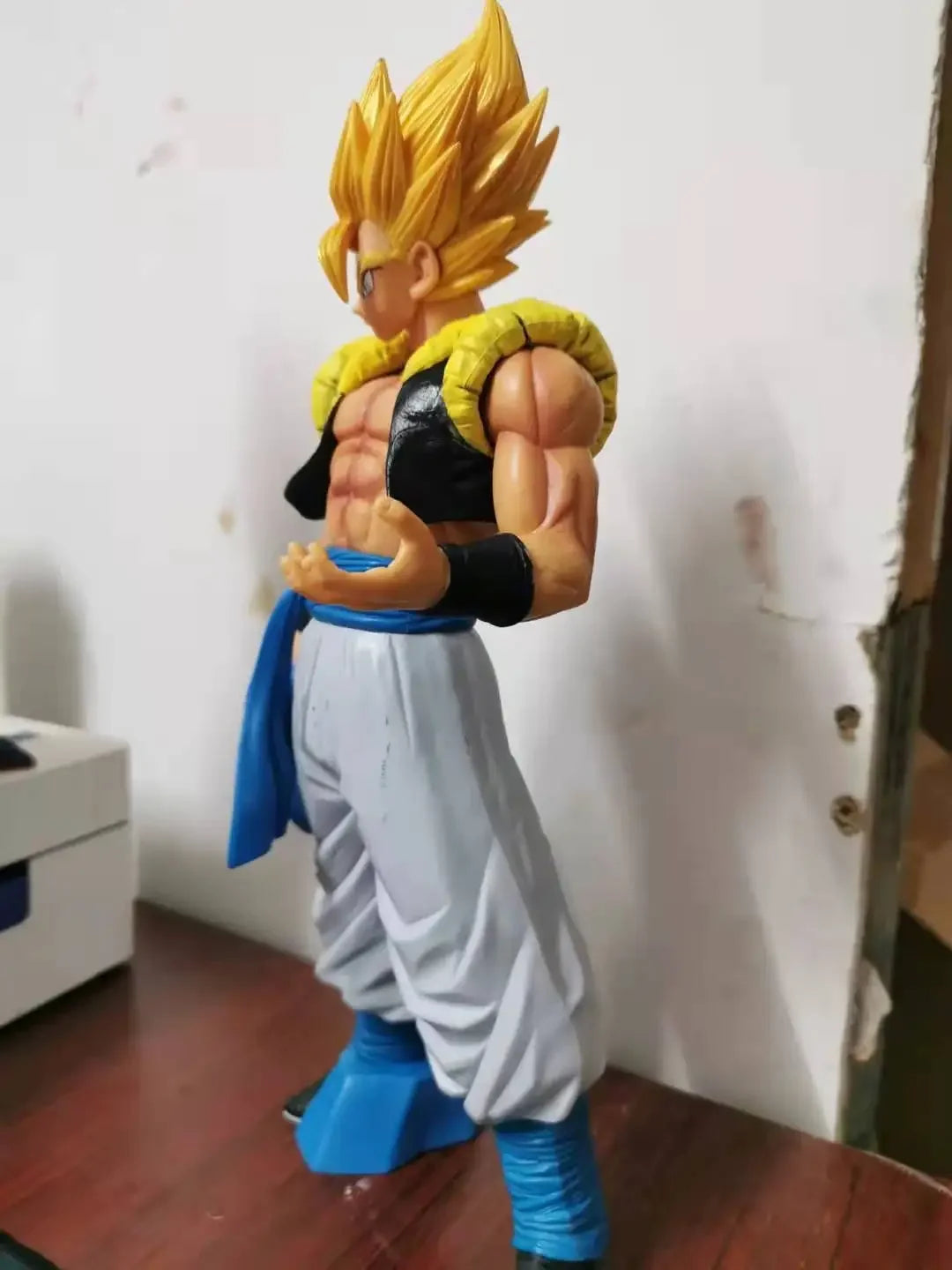 NEW Yellow hair Dragon Ball Z Anime Figurine Gogeta Vegeta Son Goku PVC Action Figures Toys DBZ Model Brinquedo Gift Doll 27CM