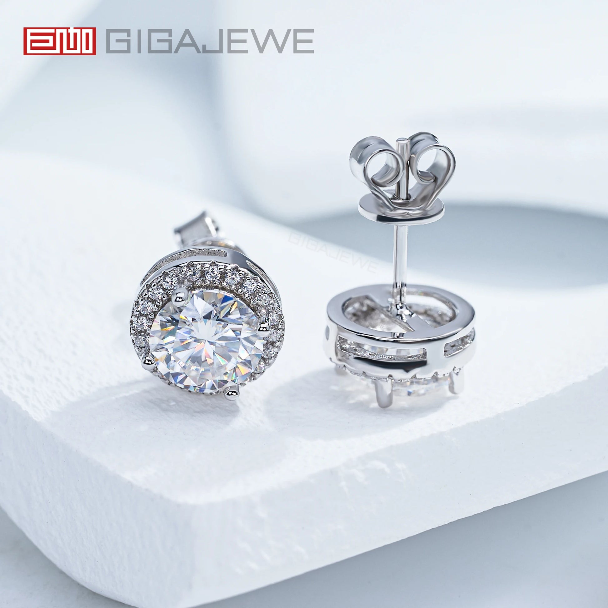 GIGAJEWE Moissanite Hot Selling Items Earrings D Color VVS1 S925 Silver 18K Gold Plated Jewelry Woman Gift