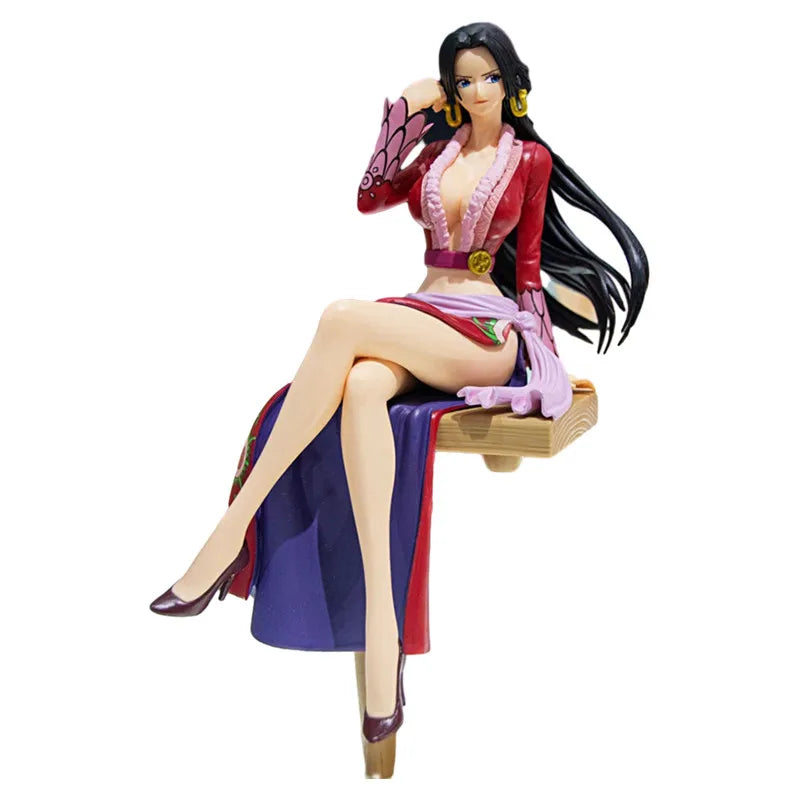 21cm One Piece Anime Figures Sexy Boa Hancock Sitting Position Action Figure PVC Adult Collection Model Doll Toy Ornaments Gift 21cm Boa Hancock No Box