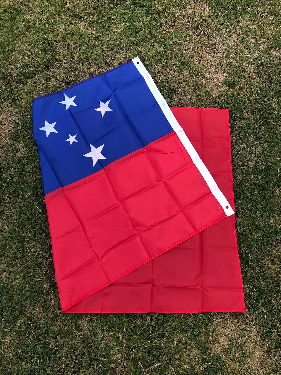 SKY FLAG Samoa flag  90x150cm Double penetration Polyester hanging Samoa WS American Samoan Flag with Brass Grommets for Decor