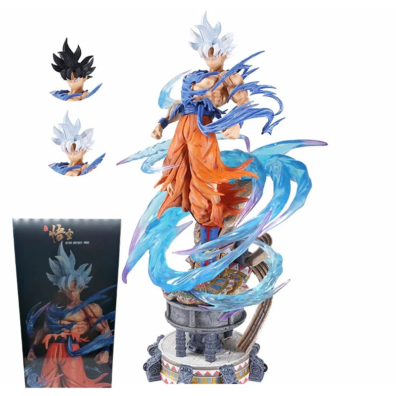 Yunqi Create Studio Pvc Gk Dragon Ball Z Son Goku Ultra Instinct Statue 50cm Dbz Anime Model Action Figure Collection Toys Gifts B