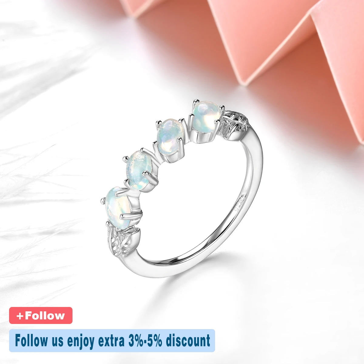 Natural Opal Solid Silver Rings 1 Carats Genuine Opal Gemstone Women Elegant Spring Style Fine Jewelry S925 Birthday Gifts