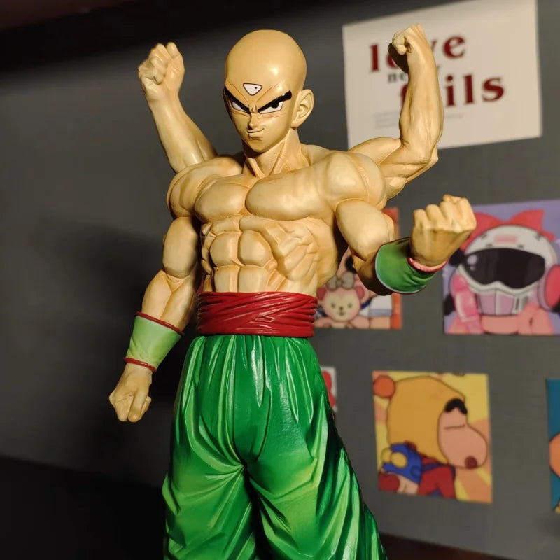 30cm Anime Dragon Ball Z Tien Shinhan Figure Action Figures GK Statue Collection Model Toys for Children Christmas Gifts