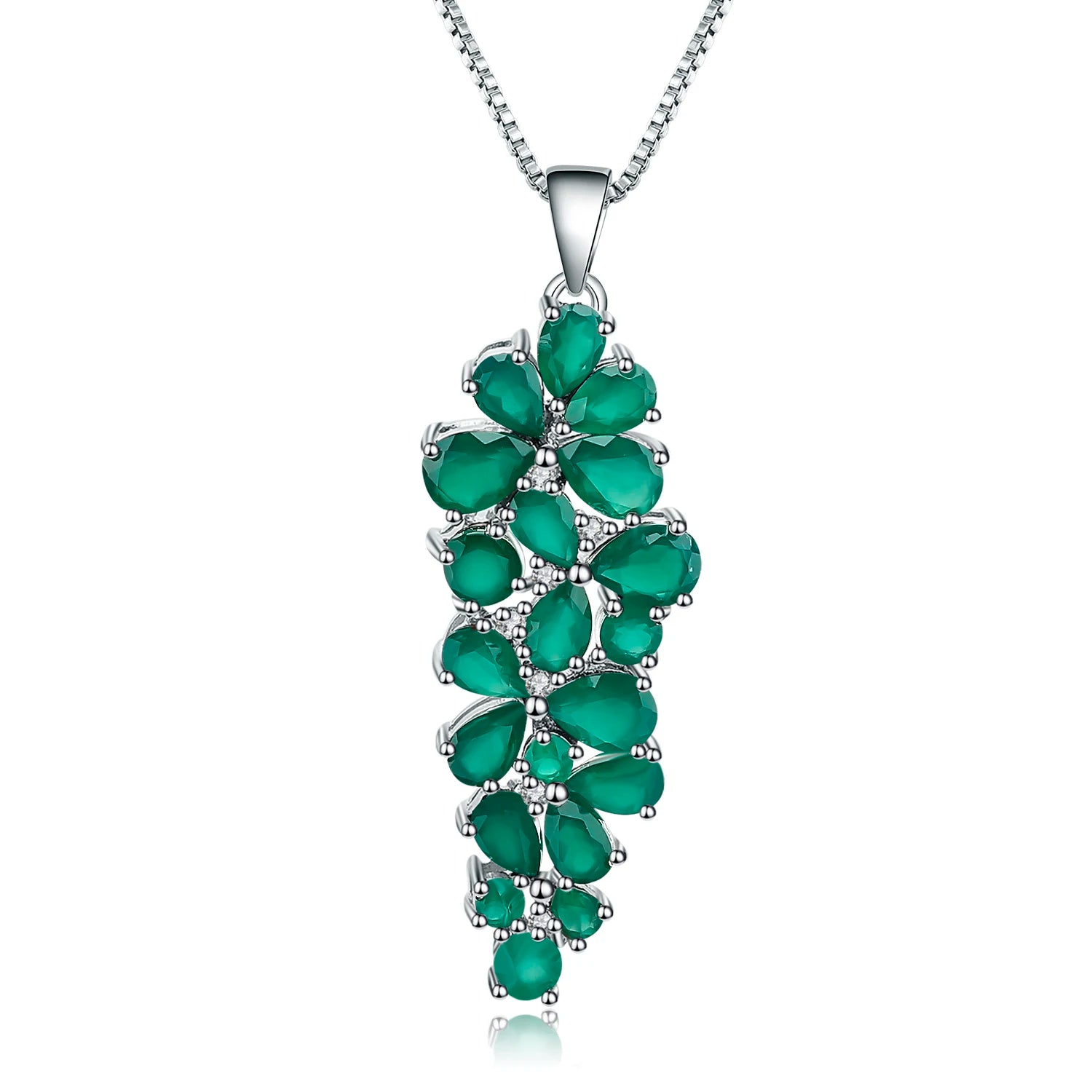 GEM'S BALLET London Blue Topaz Swiss Blue Topaz Sky Blue Topaz Mix Gemstone Pendants For Women Gift Luxury Jewelry Accessories Green Agate CHINA