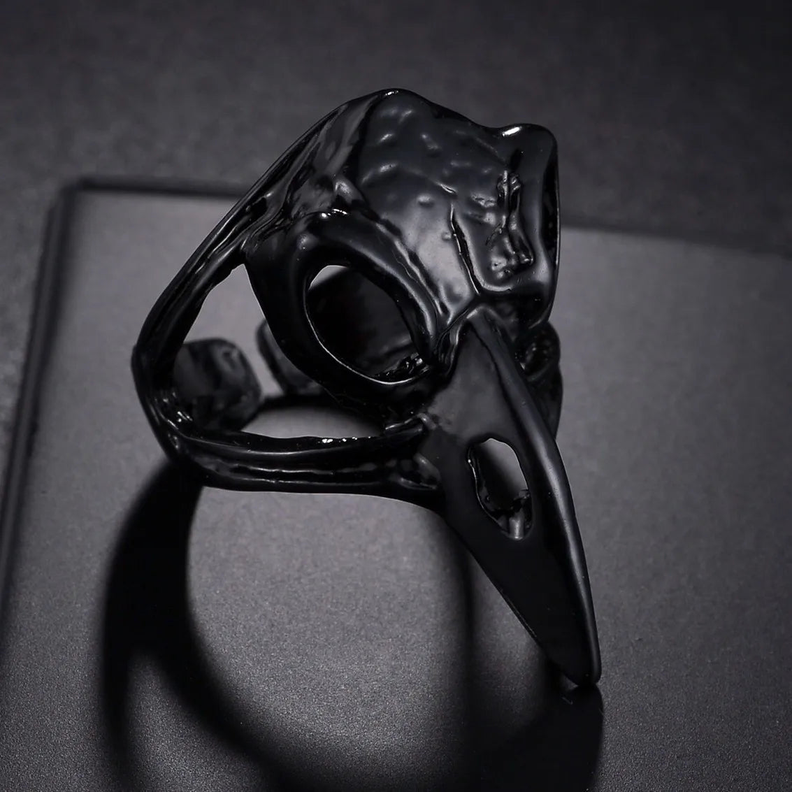 NEW Men's Rings Vintage crow Raven Head Ring for Teens Animal Jewelry Gift Drop shipping Black