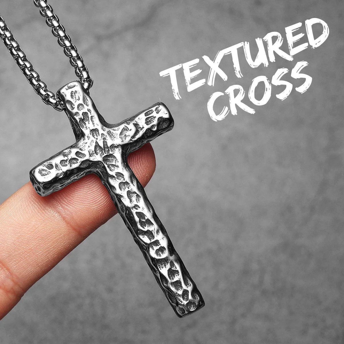 Texture Retro Cross Amulet Stainless Steel Men Necklaces Pendant Chain Punk For Women Fashion Jewelry Gift Wholesale Dropshiping
