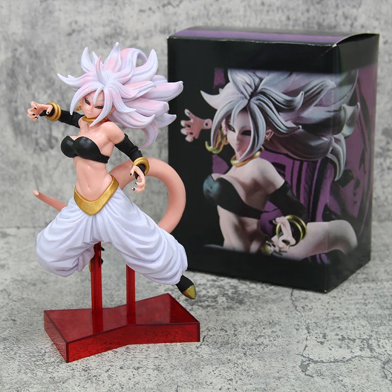 21CM Dragon Ball Android #21 Figure Standing Fighting Pose Model Toy Gift Collection VOMI Action Figure Majin Buu PVC VOMI With box