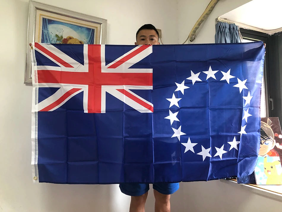 SKY FLAG Cook Islands flag 90X150CM high quality polyester hanging Cook Islands national Flag banner for decoration