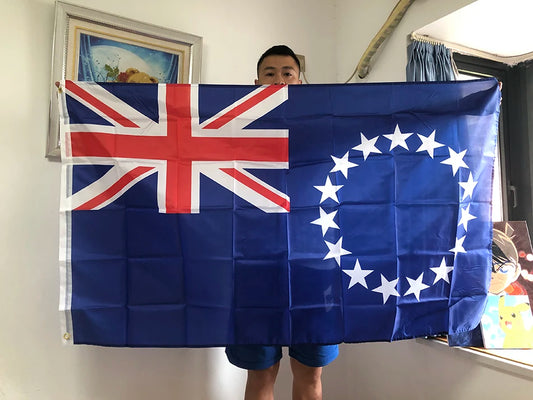 SKY FLAG Cook Islands flag 90X150CM high quality polyester hanging Cook Islands national Flag banner for decoration