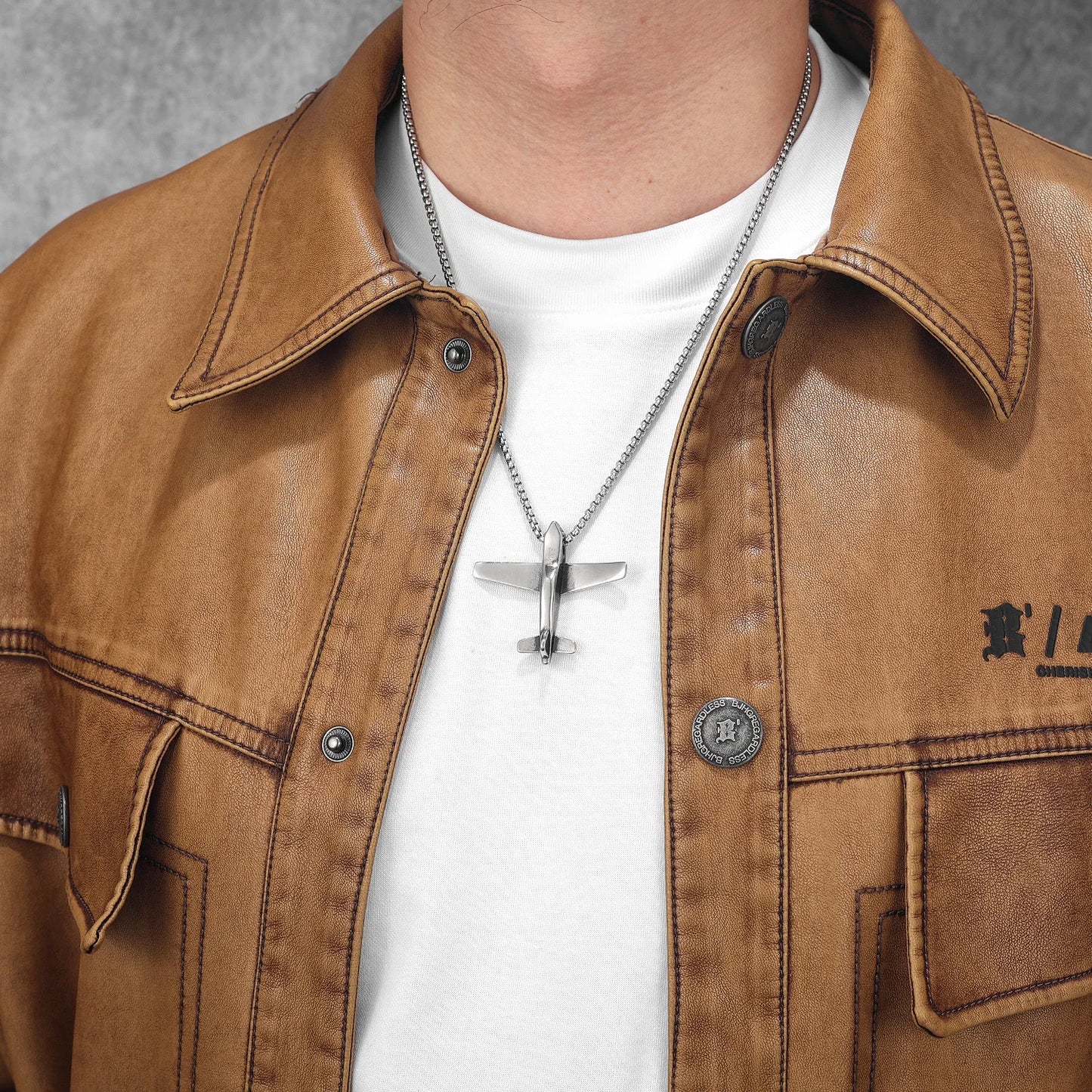 Aircraft Airplane Model Stainless Steel Men Necklaces Pendant Chain Punk for Women Fashion Jewelry Gifts Wholesale Dropshiping