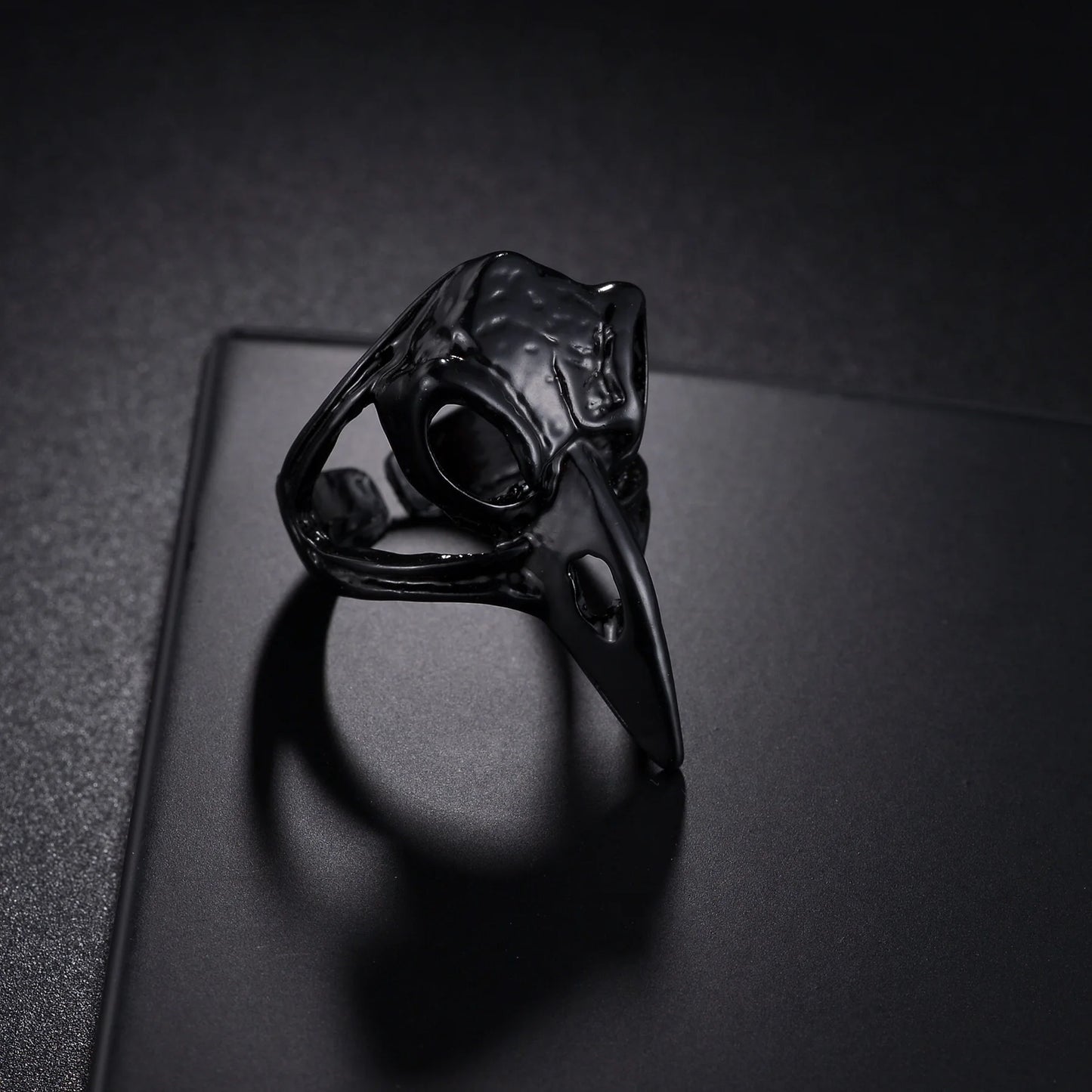 New Design Skull Crow Skull Ring Woodpecker Bird Men's Ring Punk Stylish Jewelry