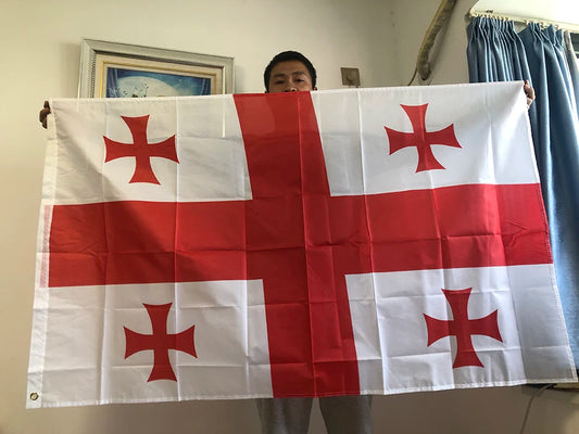 Georgia flag 90x150cm hanging polyester geo ge Georgia flag indoor outdoor home decoration