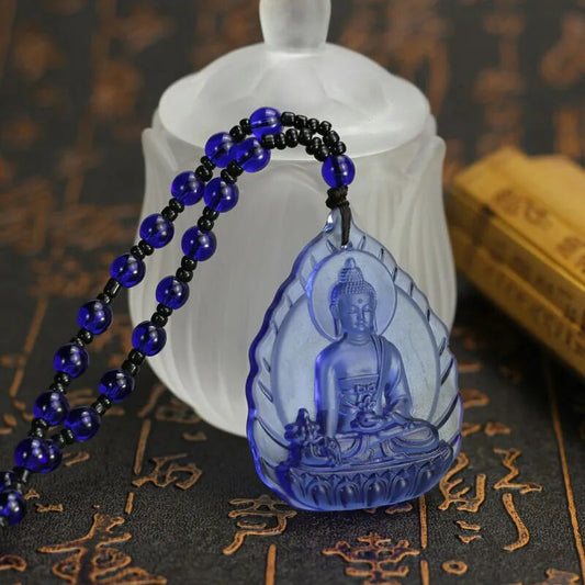 High Quality Unique Natural Quartz Carved Buddha Lucky Amulet Pendant Necklace For Women Men Sweater Pendants Jewelry New 12