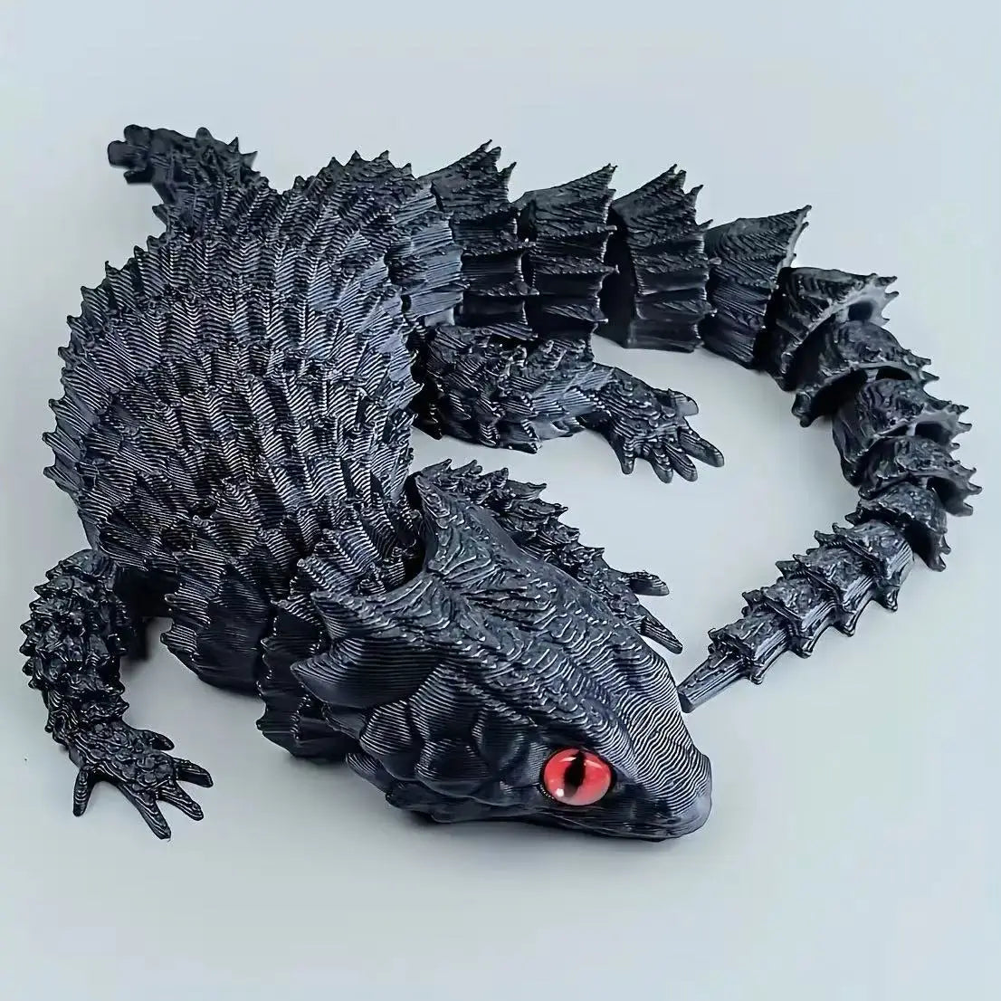 3D Printed Conjoined Lizard Statue Ornaments, Movable Cartoon, Creative Desk Plants, Rockery, Fish Tank Landscaping Decoration