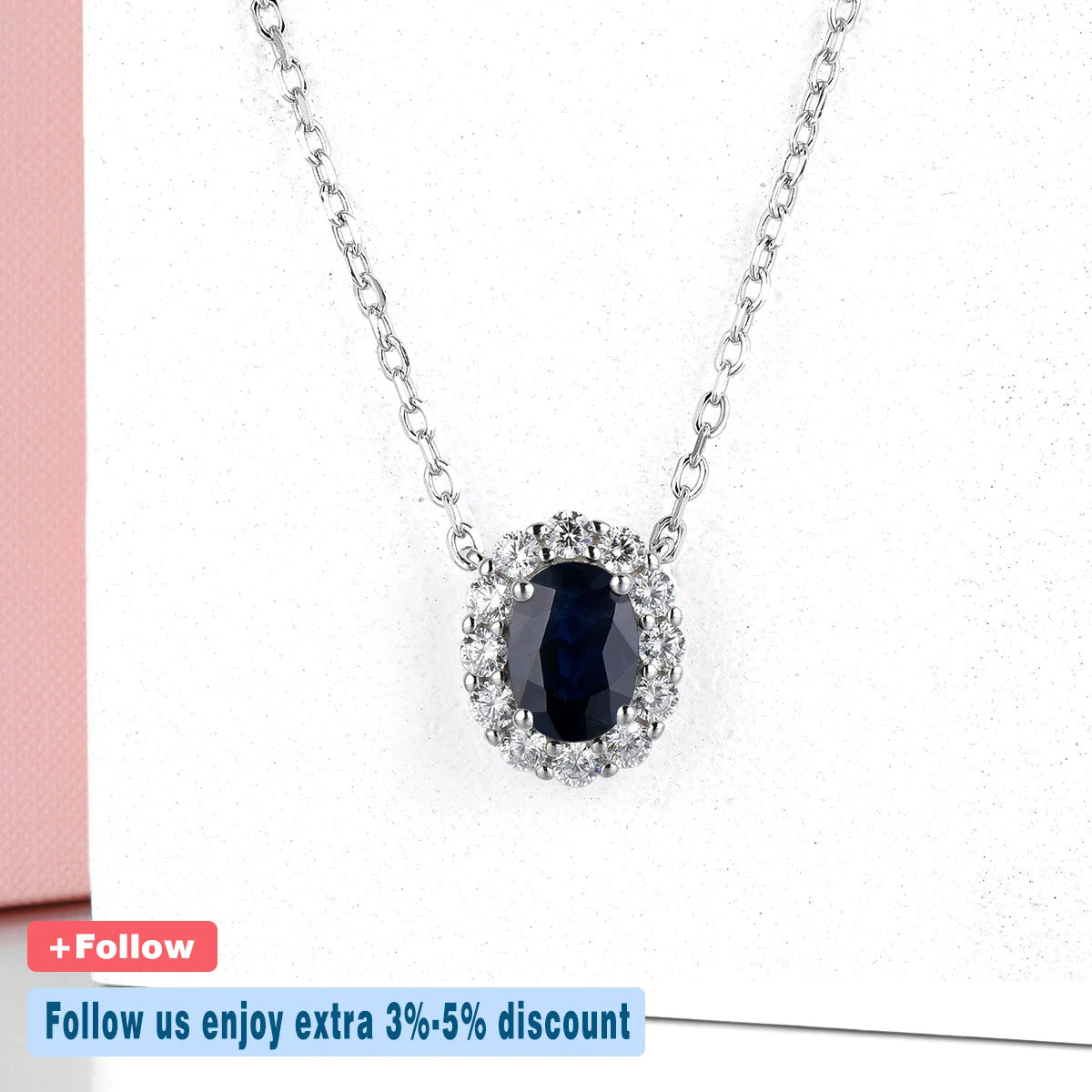 Natural Blue Sapphire Sterling Silver Pendants Women's Jewelrys 0.95 Carats Genuine Precious Gemstone Romantic New Year Gifts