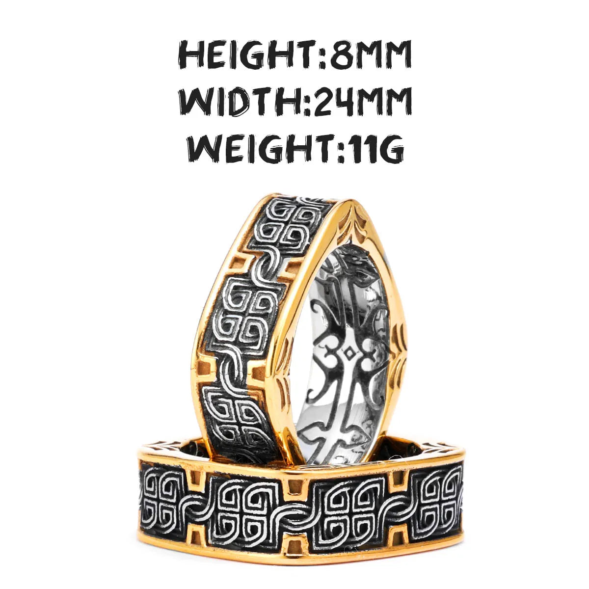 Ancient Classical Patterns Men Rings Stainless Steel Women Fashion Jewelry Punk Trendy New In Accessories Gift
