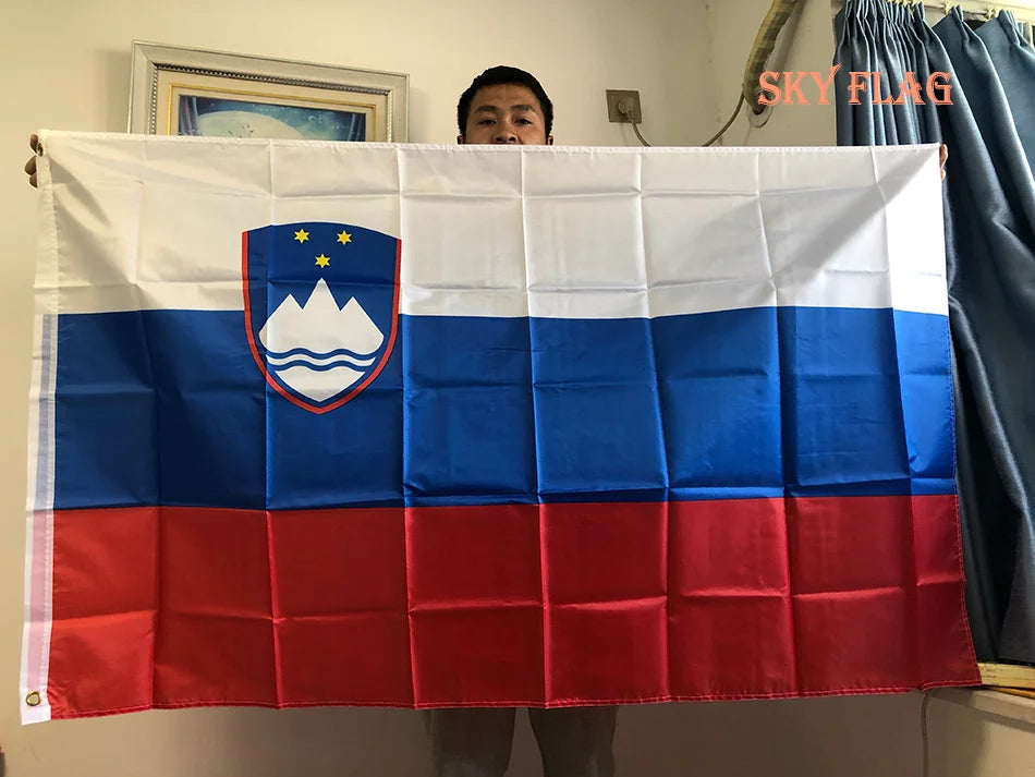 SKY FLAG Slovenia Flag 3x5 ft Flag of Slovenian 90x 150cm hanging polyester Slovenia National standard Flag Banner