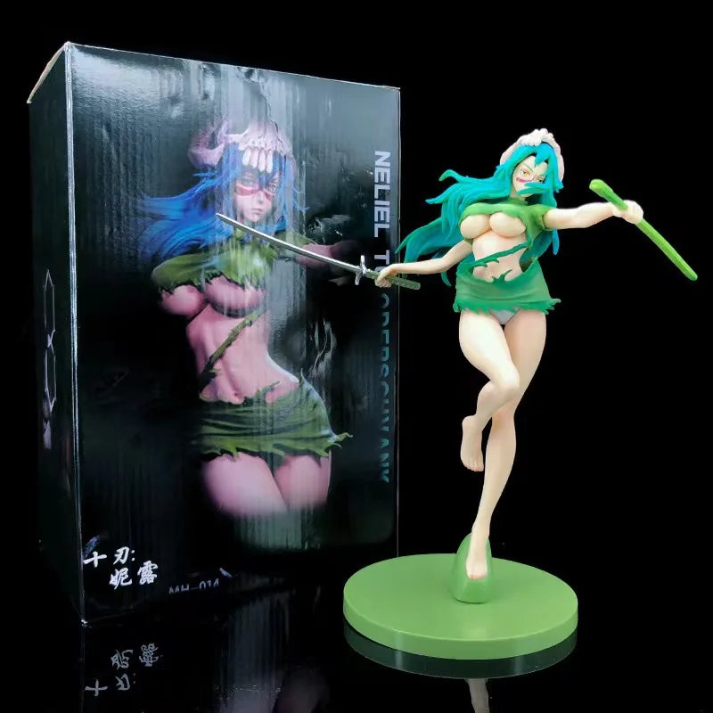 24cm BLEACH Nelliel Sexy Anime Figure Neliel Tu Oderschvank changeable face Action Figure Figurine Collection model Holiday gift