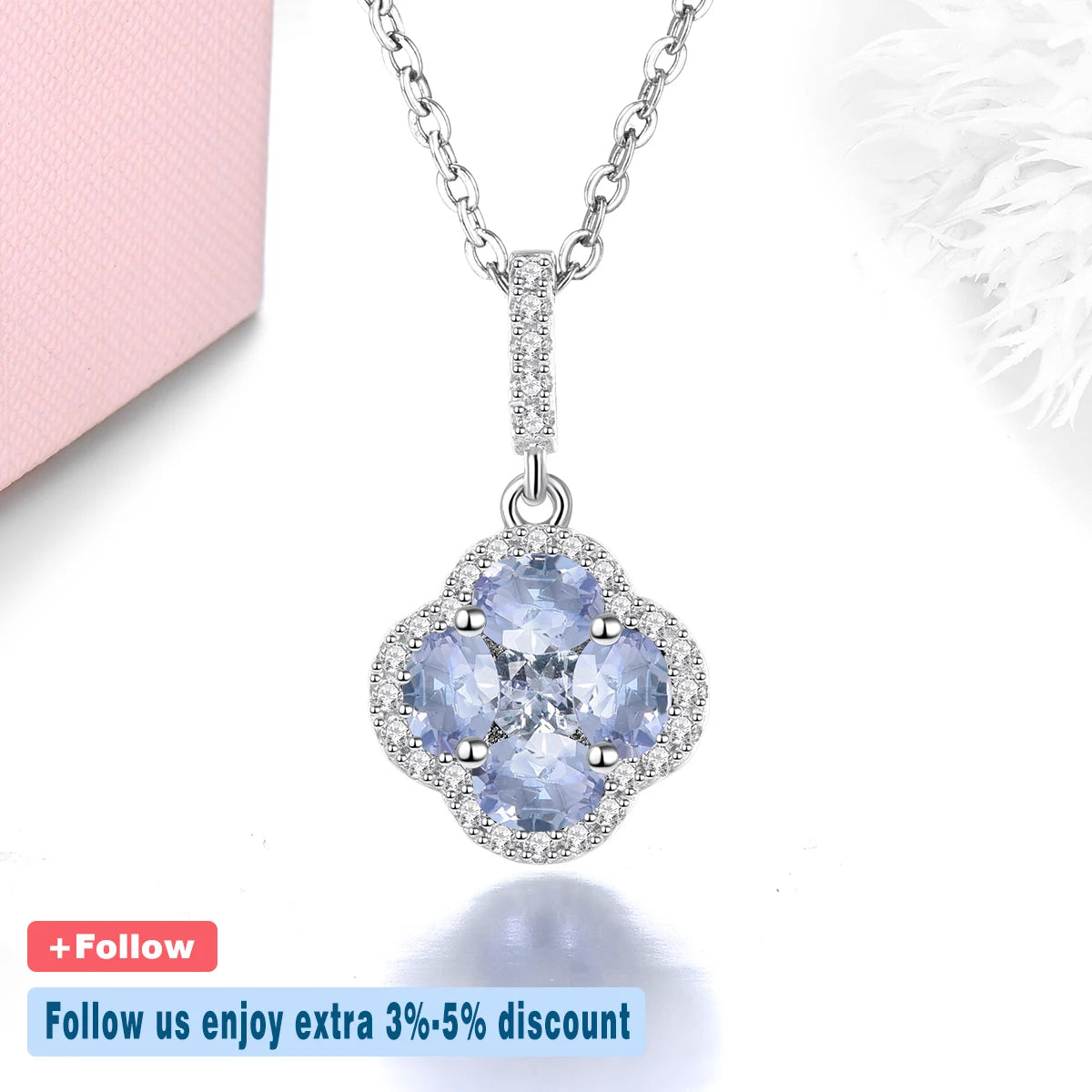 Natural Tanzanite Sterling Silver Pendants 0.8 Carats Genuine Gemstone Romantic Elegant Fine Jewelry Style S925 Birthday Gifts