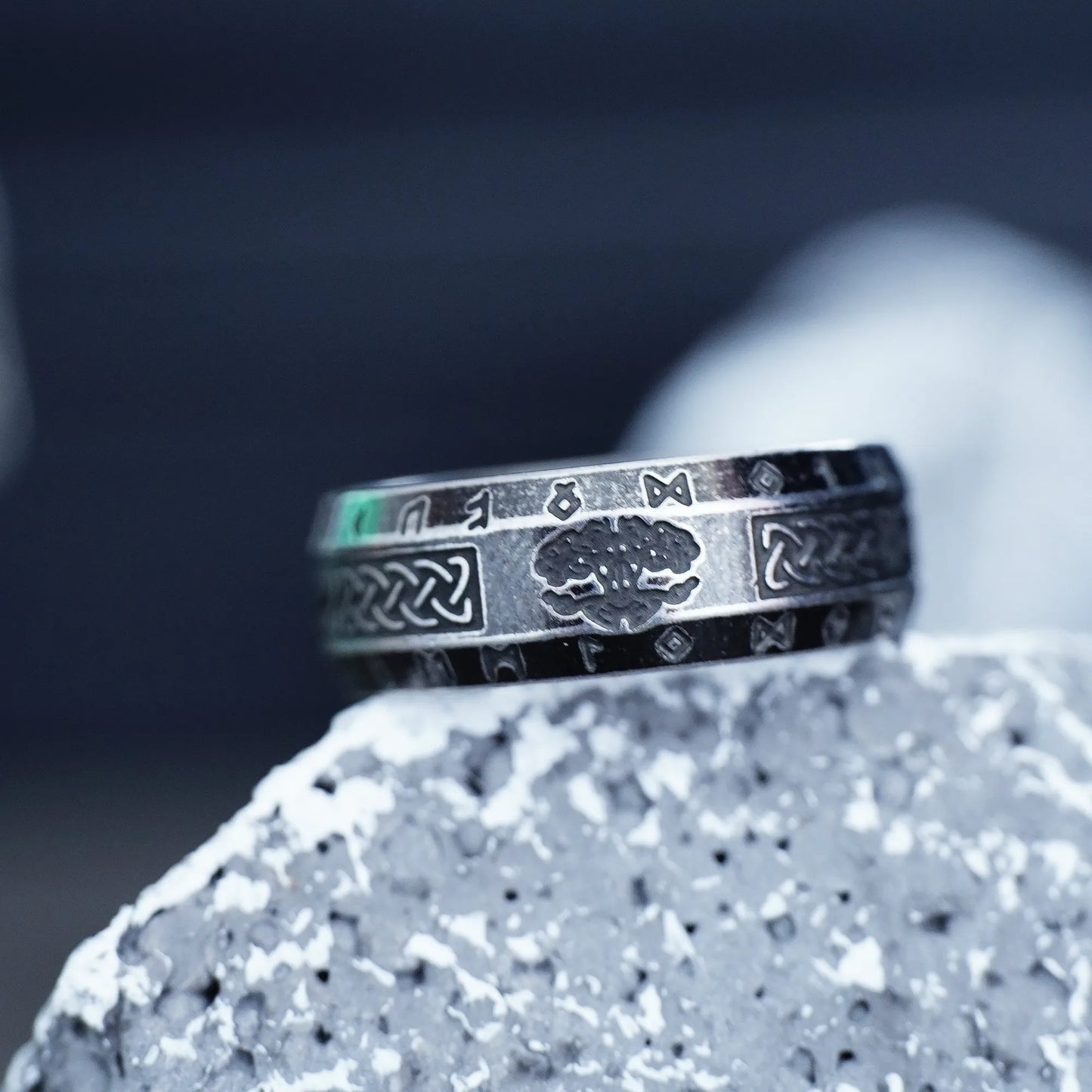 Vintage Odin Norse Viking Celtic Knot Rings For Men Women Fashion Stainless Steel Tree Of life Rings Retro Amulet Rune Jewelry