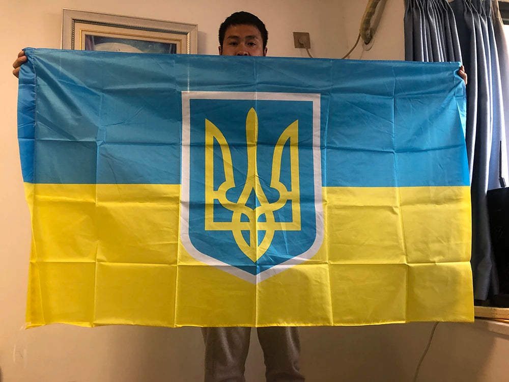 SKY FLAG Ukraine National flag 90X150cm Hanging Polyester Blue Yellow UA UKR Ukrainian National Flags For Decoration