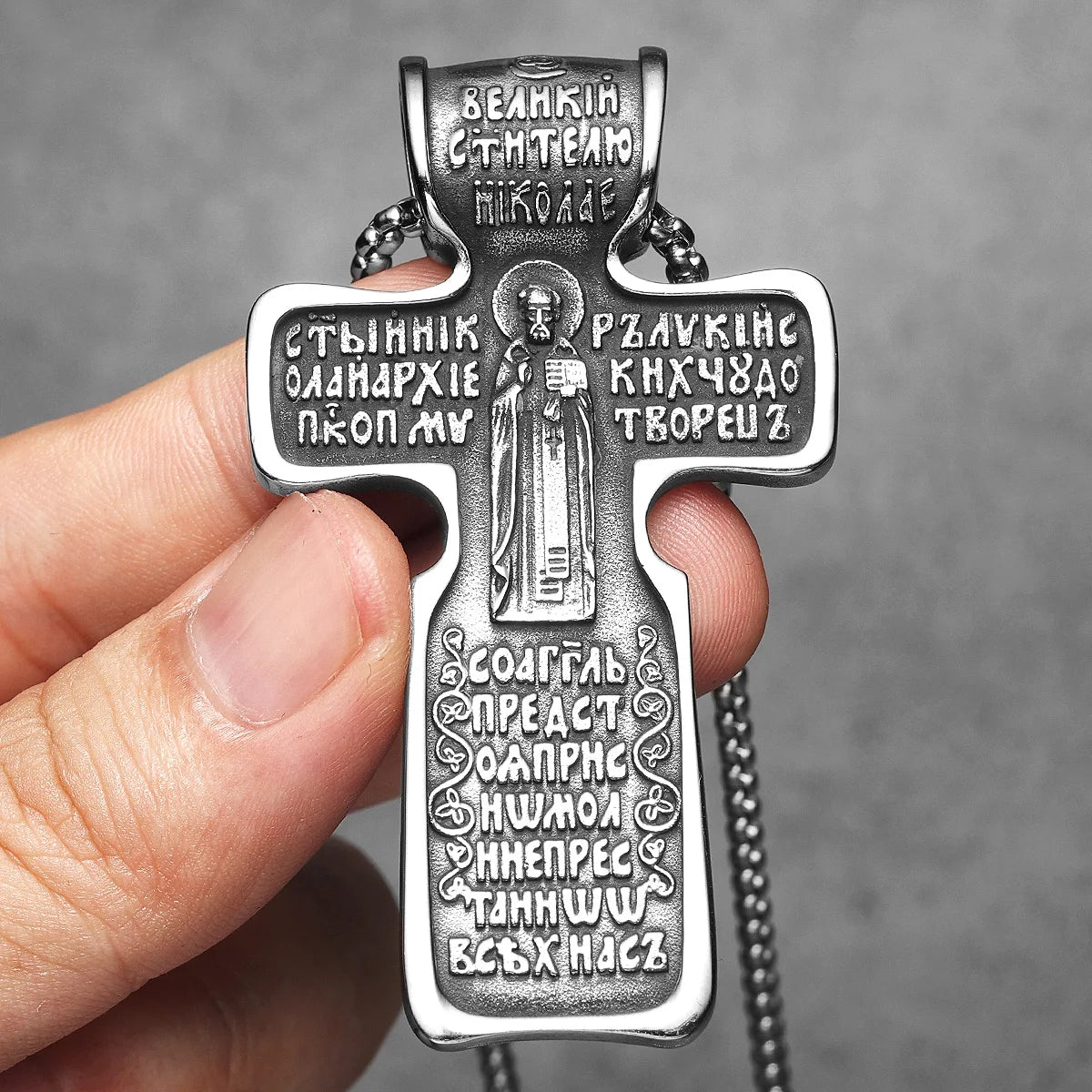 Jesus Big Cross Amulets Stainless Steel Men Necklaces Pendant Chain Punk For Women Fashion Jewelry Gifts Wholesale Dropshiping