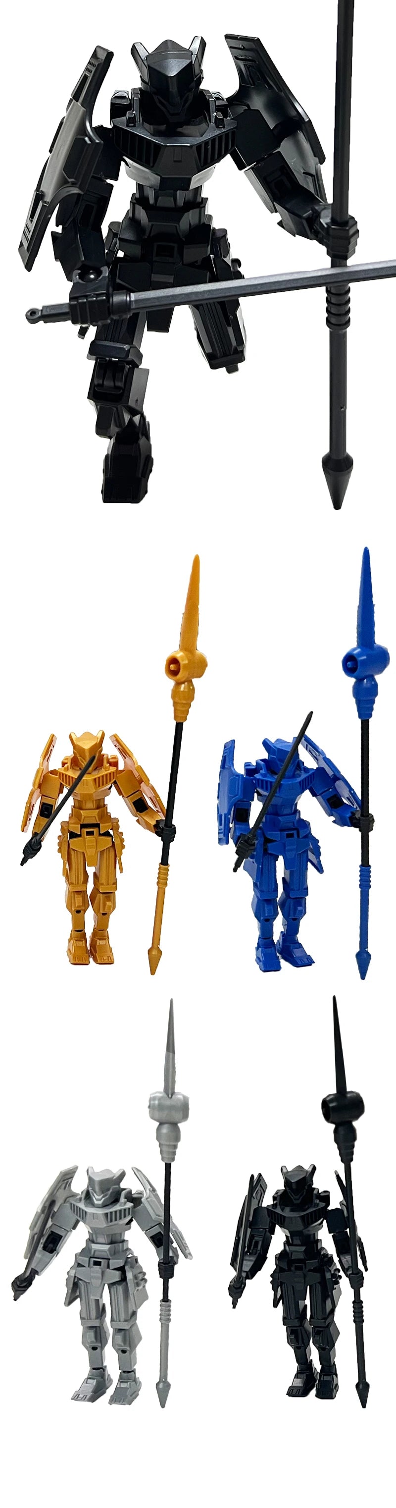 Multi-Jointed Movable Shapeshift Robot Warrior 3D Printed Knight Mannequin Dummy Toys Kids Adults Parent-children Games gifts