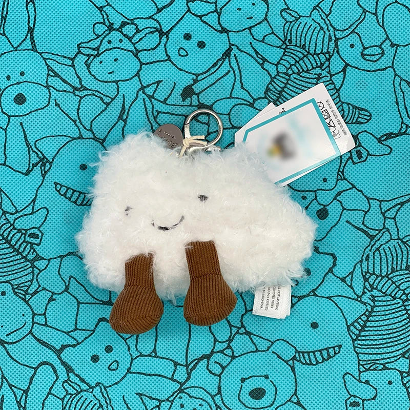Golf Ball Plush Keychain, Jellyfish Keychain, Macaron Plush Toy, Cherry, Black Storm Cloud Plush JC Bag Charm