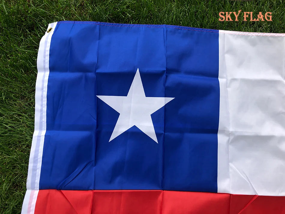 SKY FLAG Chile Flag 90X150cm chl cl chile Polyester FLAG Banner with 2 Grommets for Hanging