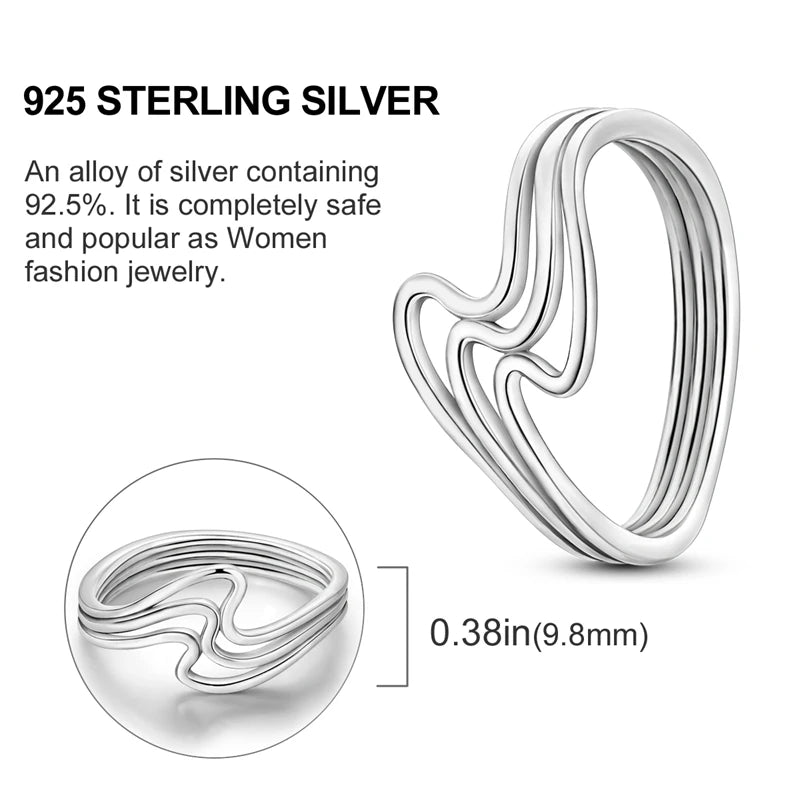 925 Sterling Silver Infinite Love Ring Original Luxury Design Zircon Finger Rings For Women High Quality Wedding Jewelry Gift