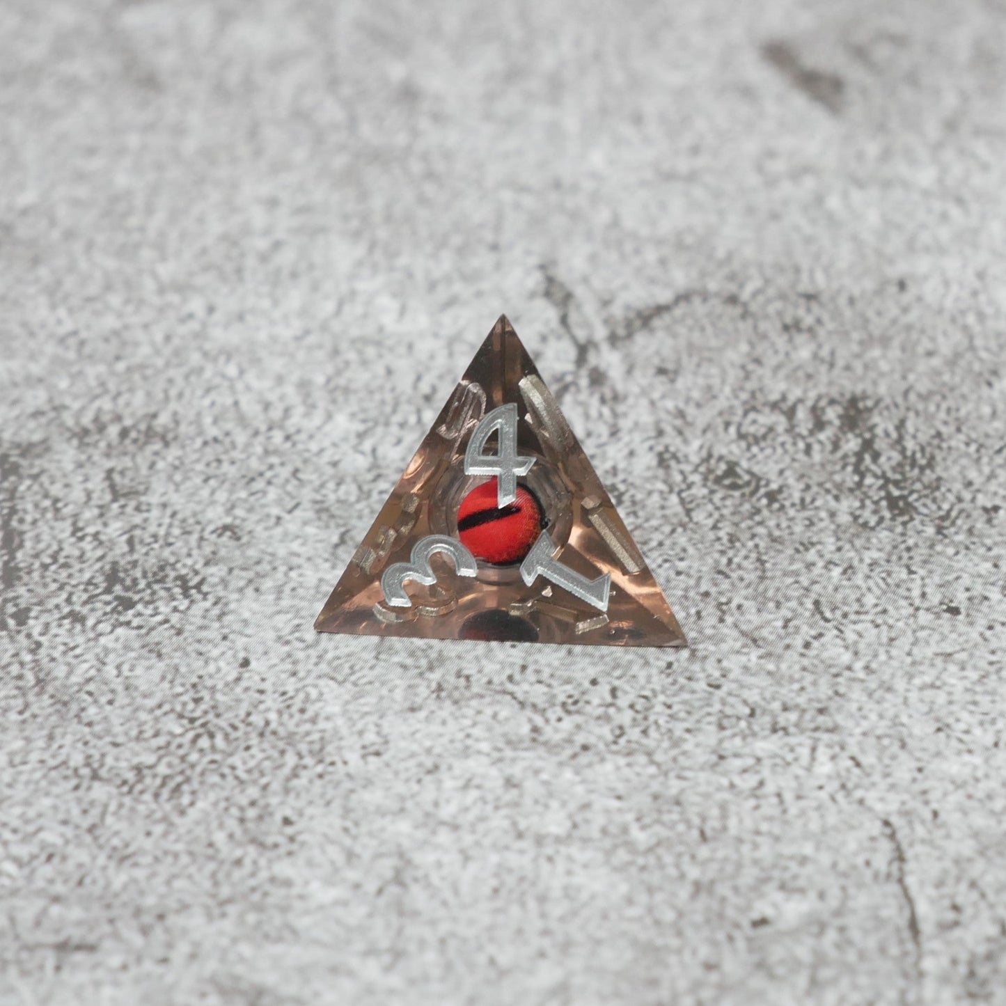 Smaug's Eye |  7 Piece Moving Eye DnD Dice Set | Acrylic RPG Gaming Dice