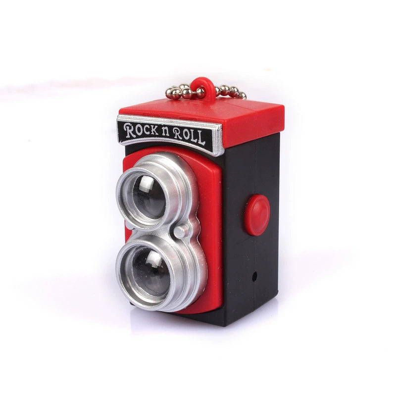 BS-034 Retro Camera Shape Pendant Sound Luminous Creative Gift Accessories SLR Camera Keychain