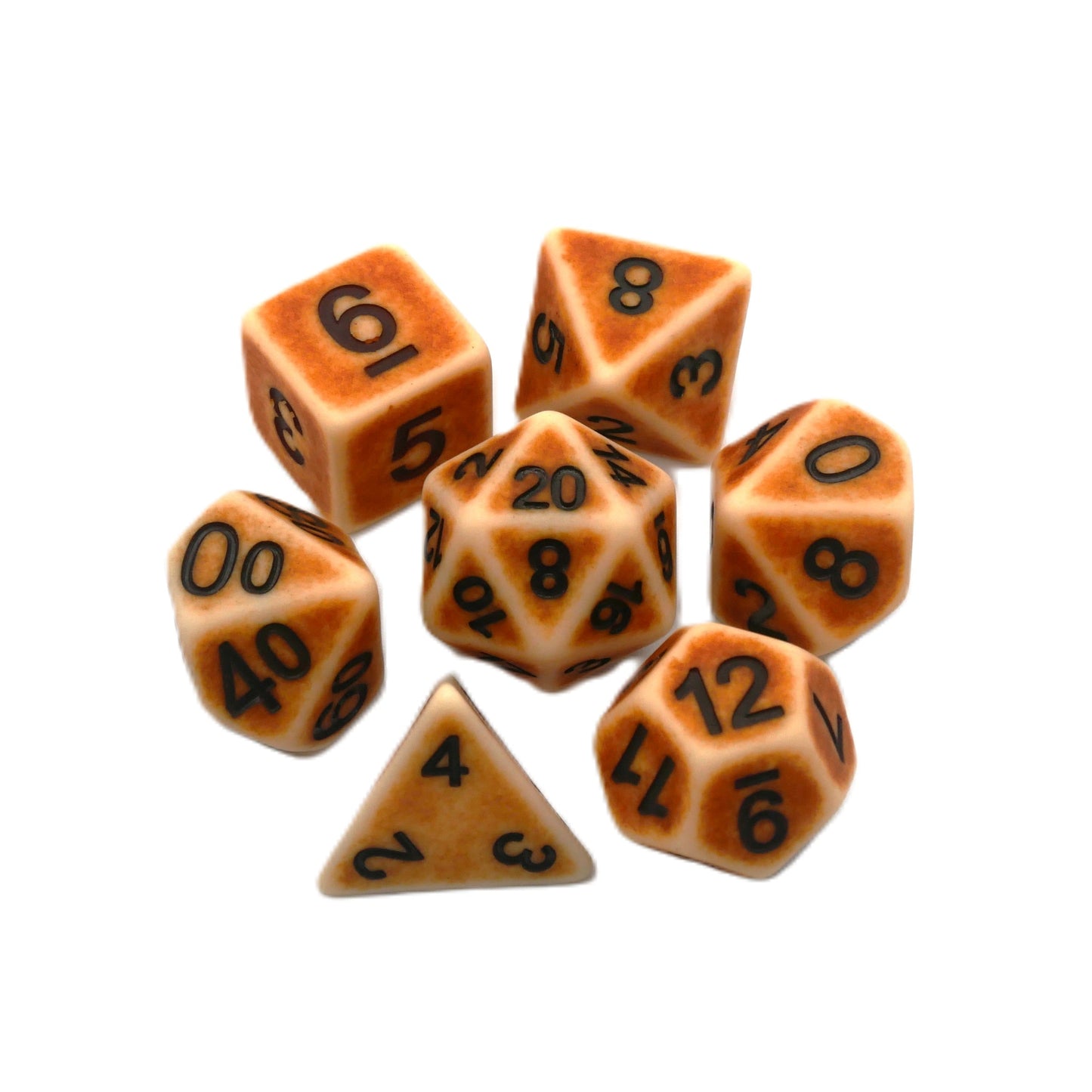 Ancient Bone - 7 Piece DnD Dice Set | Acrylic RPG Gaming Dice
