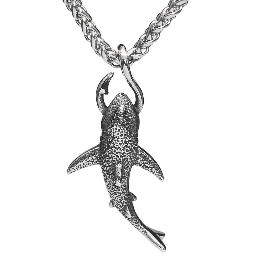 Men's And Women's Fashion Retro Stainless Steel Whale Pendant Necklace