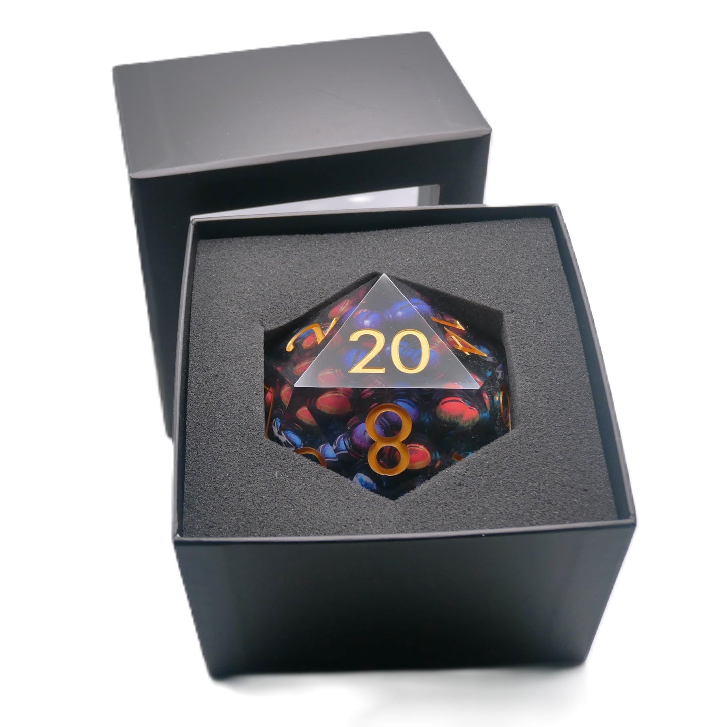 Hydra's Eyes | Table Smasher D20 Moving Eye DnD Dice | Acrylic RPG Gaming Dice