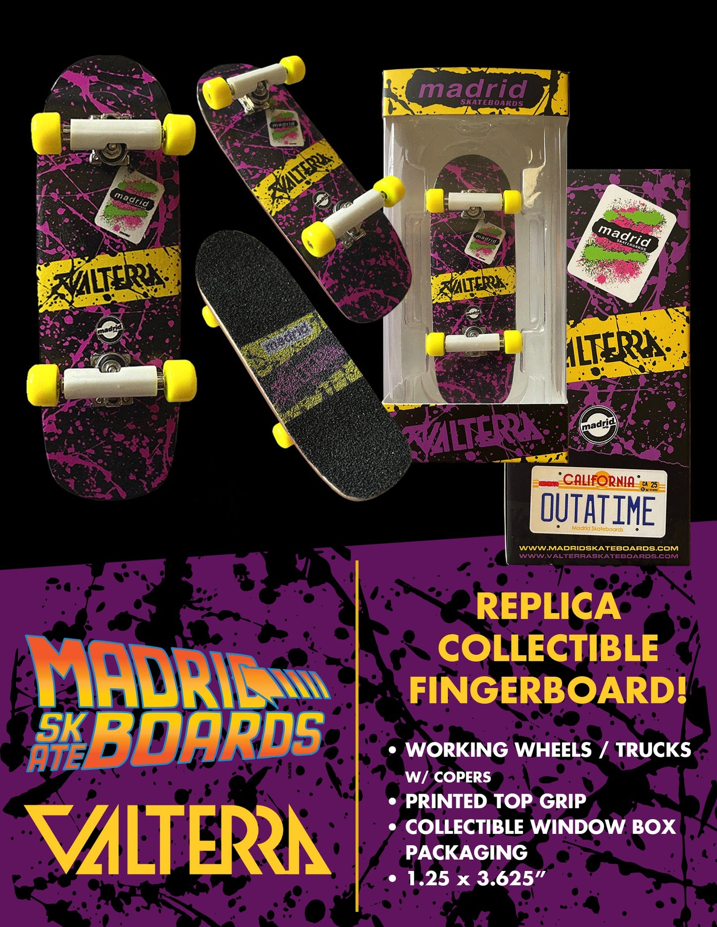 Valterra 40th Anniversary Limited Edition Mini-Replica Collectible Fingerboard