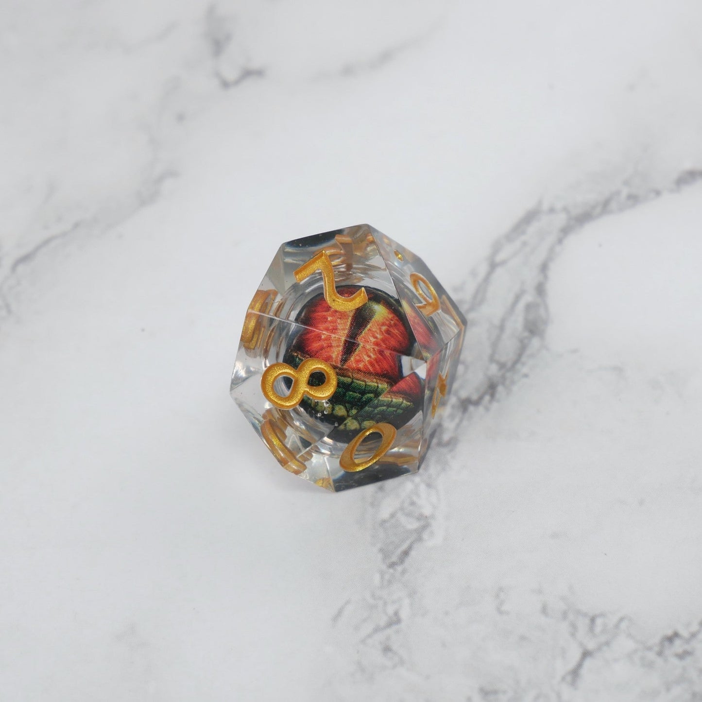 Xanathar's Eye |  7 Piece Moving Eye DnD Dice Set | Acrylic RPG Gaming Dice