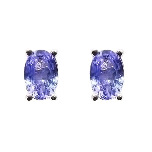 Dazzing tanzanite stud earrings 4*6mm natural tanzanite gemstone earrings solid 925 silver tanzanite earring small gem earrings Default Title