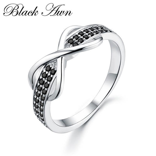 2022 New Classic Silver Color Jewelry Trendy Engagement Fashion Bague Femme for Women Luxury Wedding Rings Bijoux C090 6