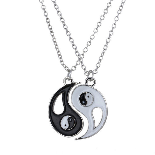New Mystical Yin Yang Pendant Necklace Stainless Steel Necklaces For Women Couple Necklace Jewelry Gift France